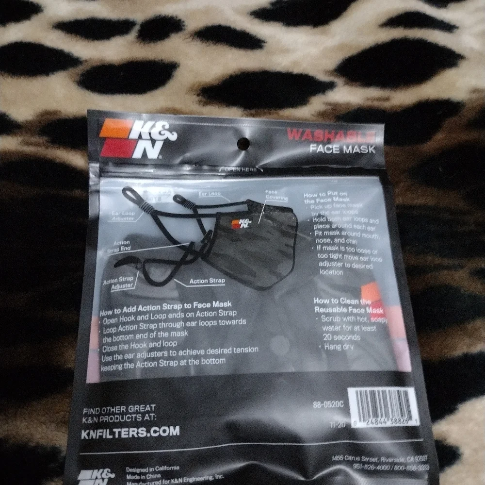 K & N Washable Face Mask 2 CT